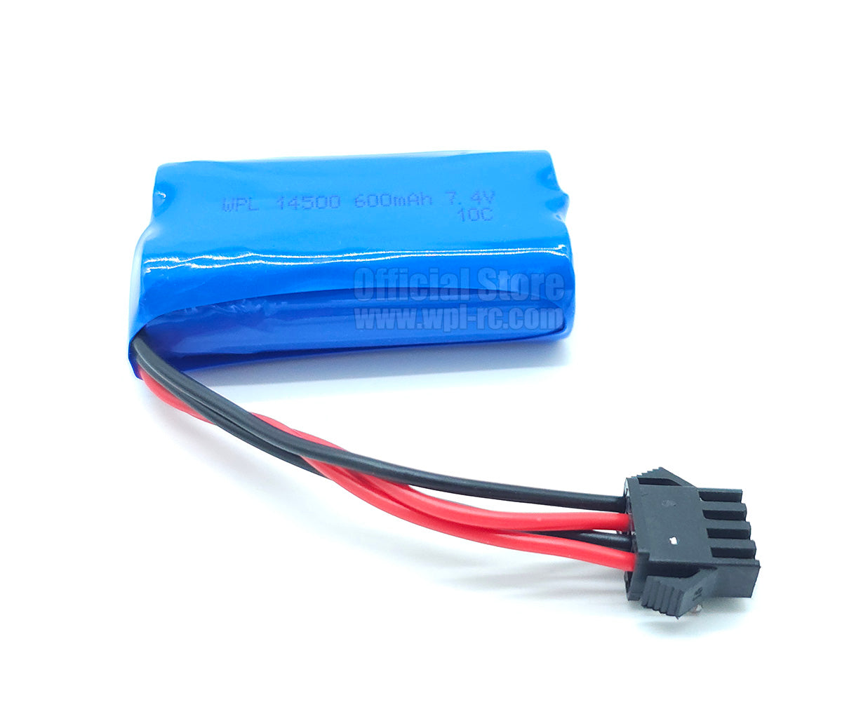 2pcs 2S 7.4V 500mAh 10C Li-Ion Battery 14500 for D Series & E1 (New 4 Pins)