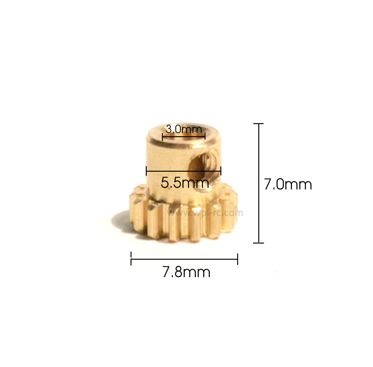Center Axle Pinion Gear (Brass) - 4pcs - WPL RC Official Store