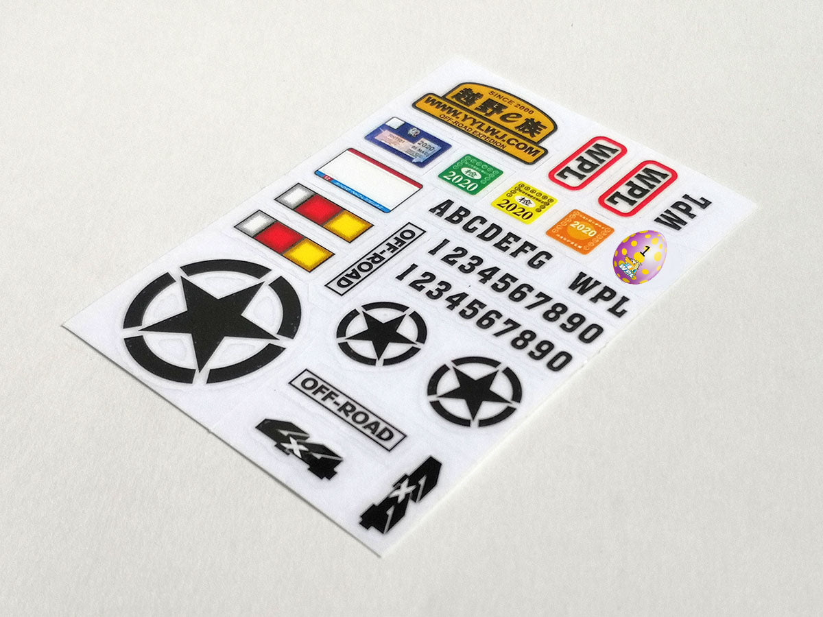C34 C44 Adventure Sticker Decal - WPL RC Official Store