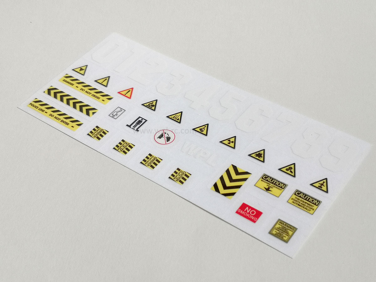 Warning Caution Sticker Decal - WPL RC Official Store