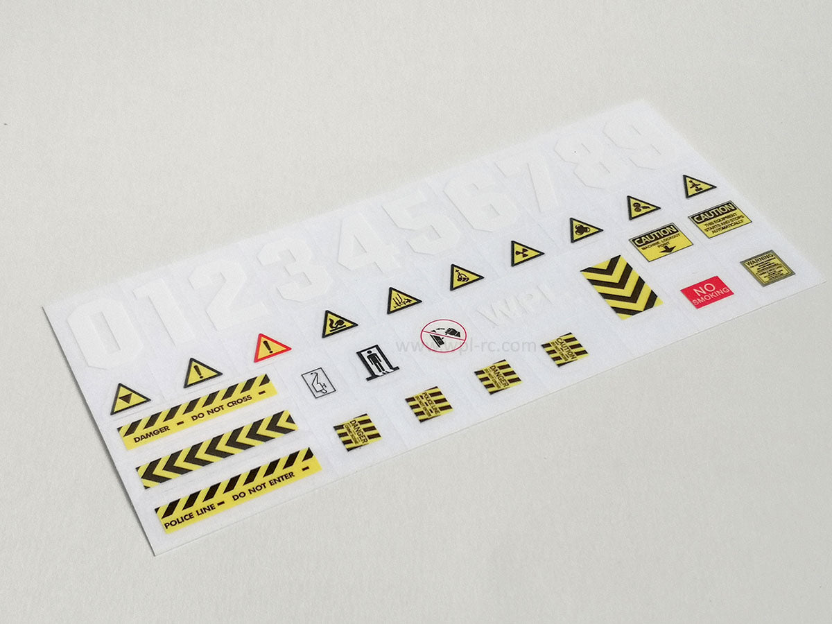 Warning Caution Sticker Decal - WPL RC Official Store
