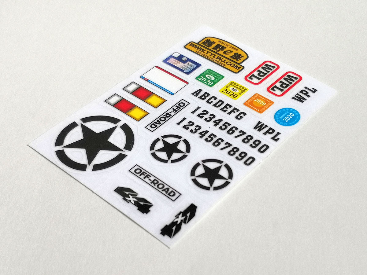 C34 C44 Adventure Sticker Decal - WPL RC Official Store