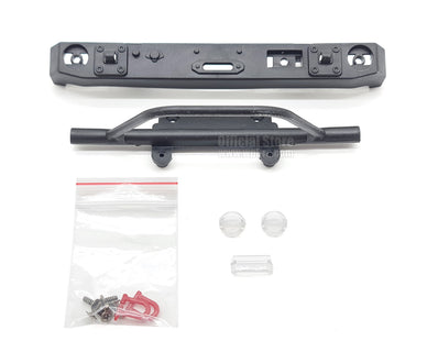 Accesorios De Coche RC Para WPL B14 B-14 B16 B-16 B24 B-24 B36 B-36 Q60 Q61 1/16 RC Camión Militar 4WD 6WD Piezas De Actualización Parachoques Delantero De Metal Con Gancho