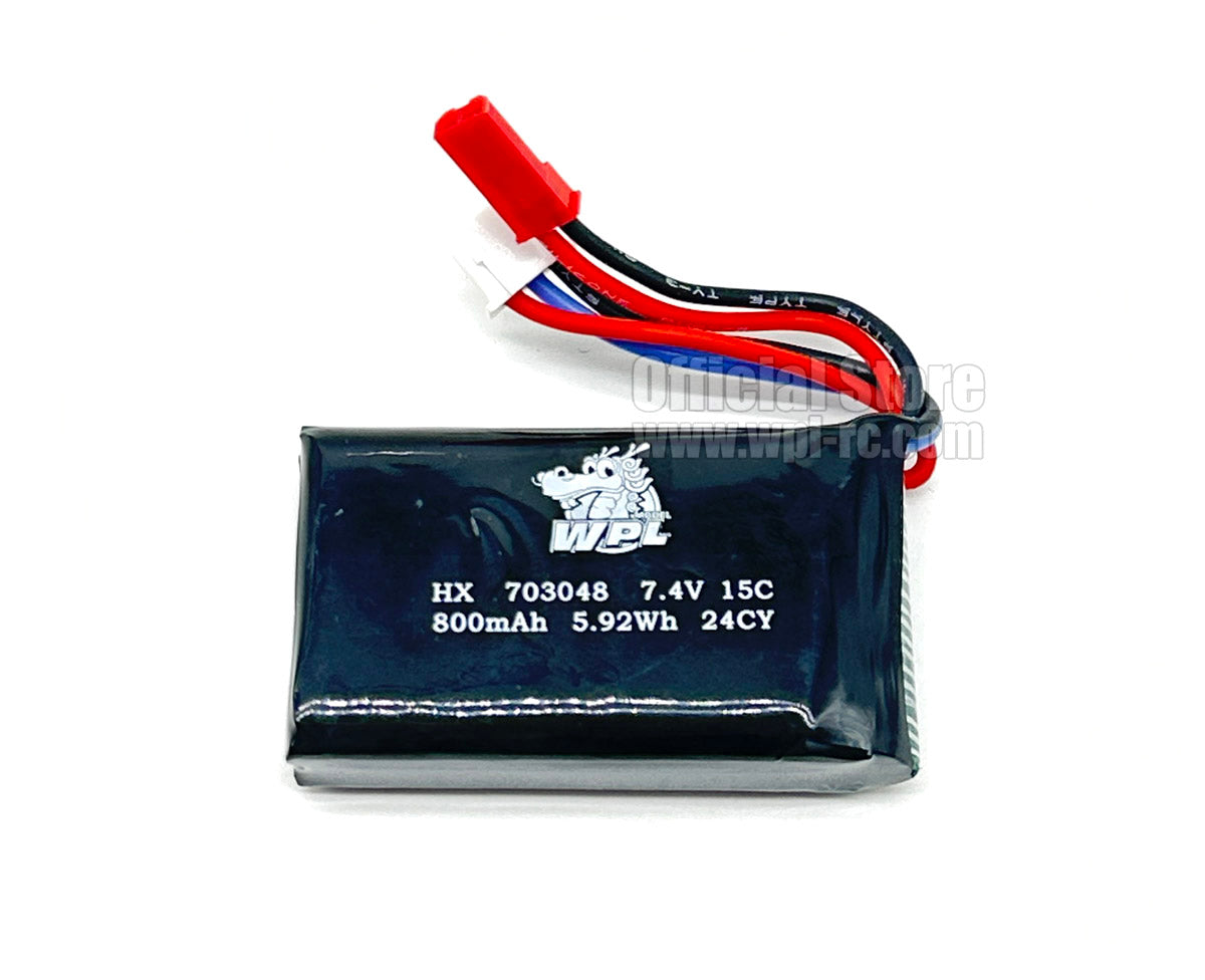 2pcs 2S 7.4V 800mAh 15C LiPo Battery