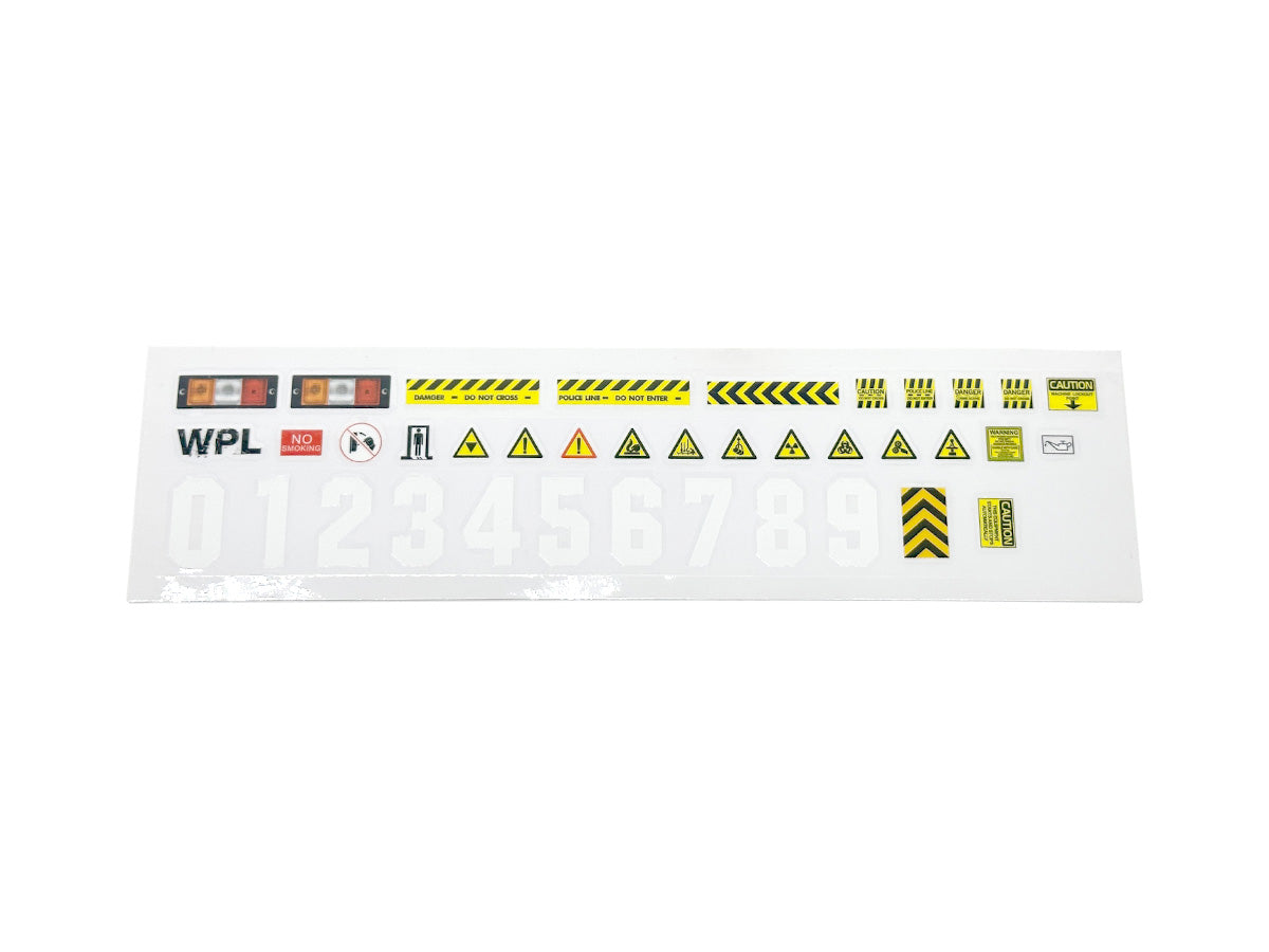 Warning Caution Sticker Decal - WPL RC Official Store