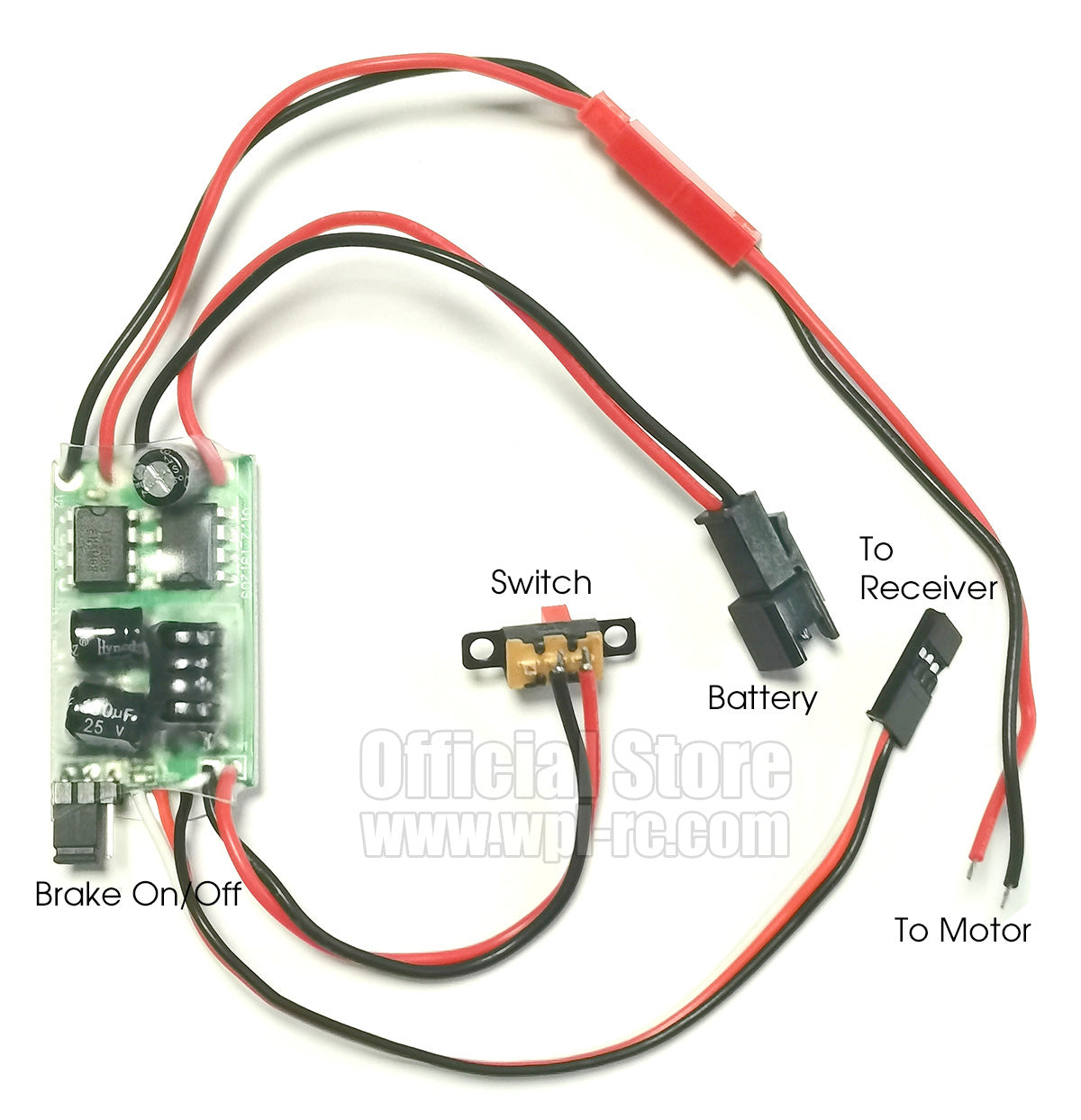 2S 7.4V 15A Brushed ESC - WPL RC Official Store