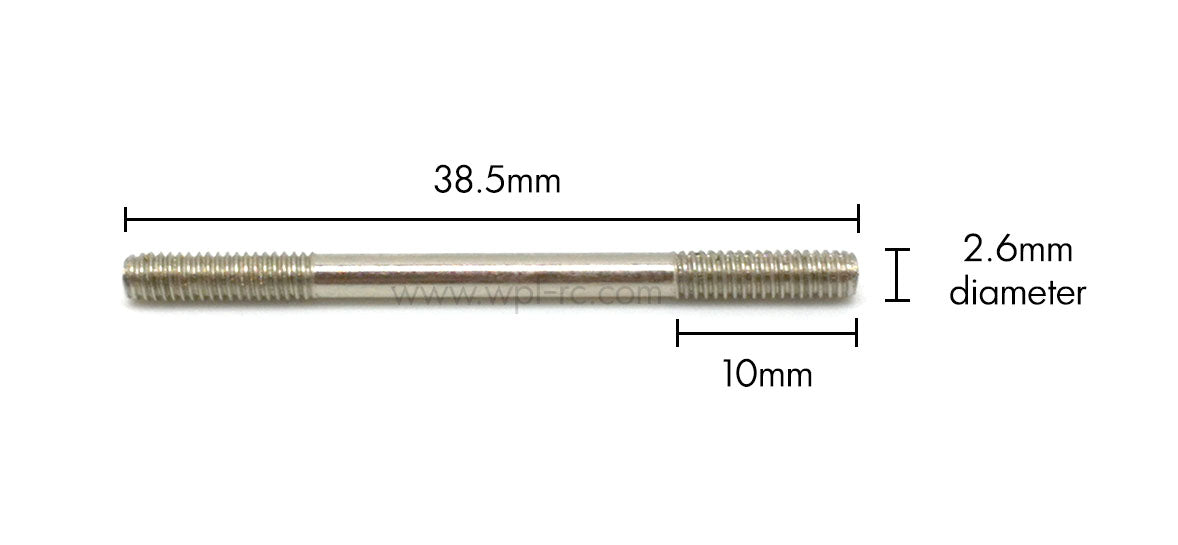 38.5mm Steel Linkage Link Rod - 4 pcs - WPL RC Official Store