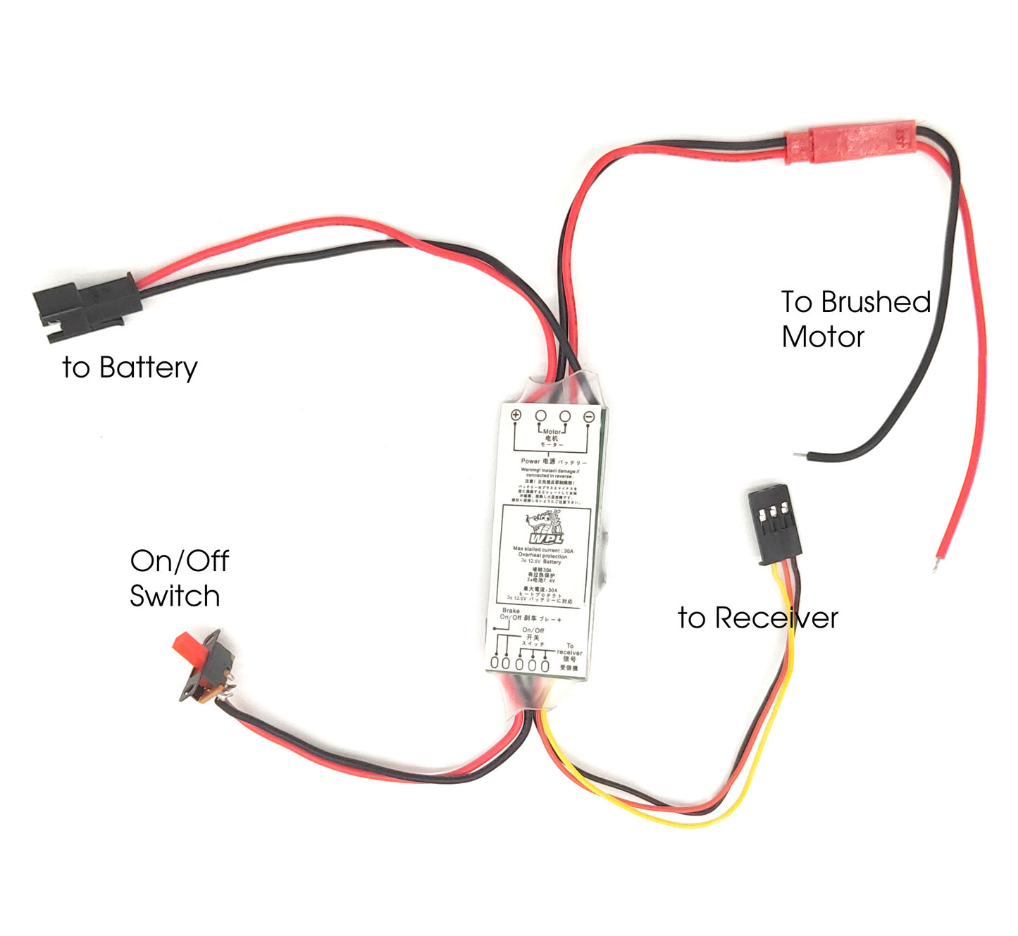 3S 12.6V 30A Brushed ESC