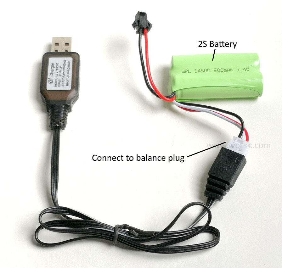 2S 7.4V USB Battery Charger - WPL RC Official Store