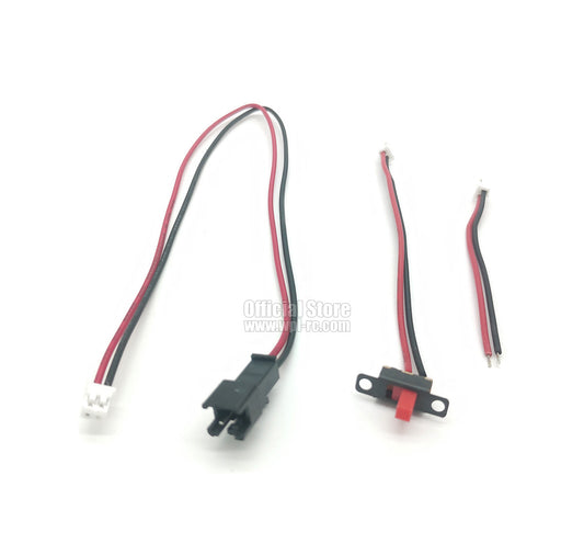 Long Battery Wires + Motor Wires + Switch for D12 & D42 Receiver - WPL RC Official Store