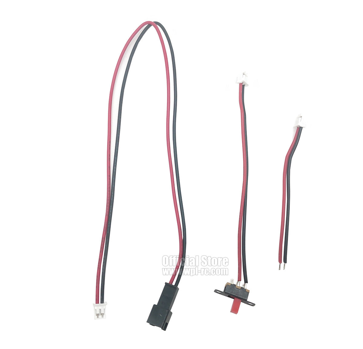 Long Battery Wires + Motor Wires + Switch for D12 & D42 Receiver - WPL RC Official Store