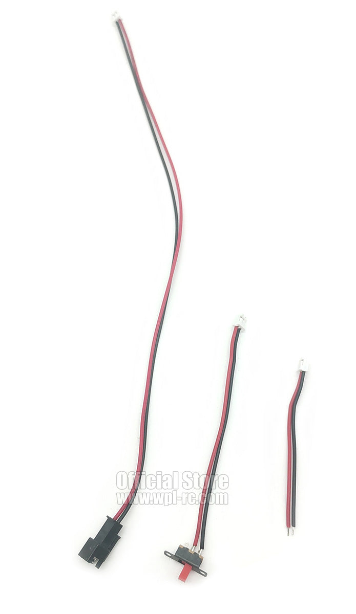 Long Battery Wires + Motor Wires + Switch for D12 & D42 Receiver - WPL RC Official Store