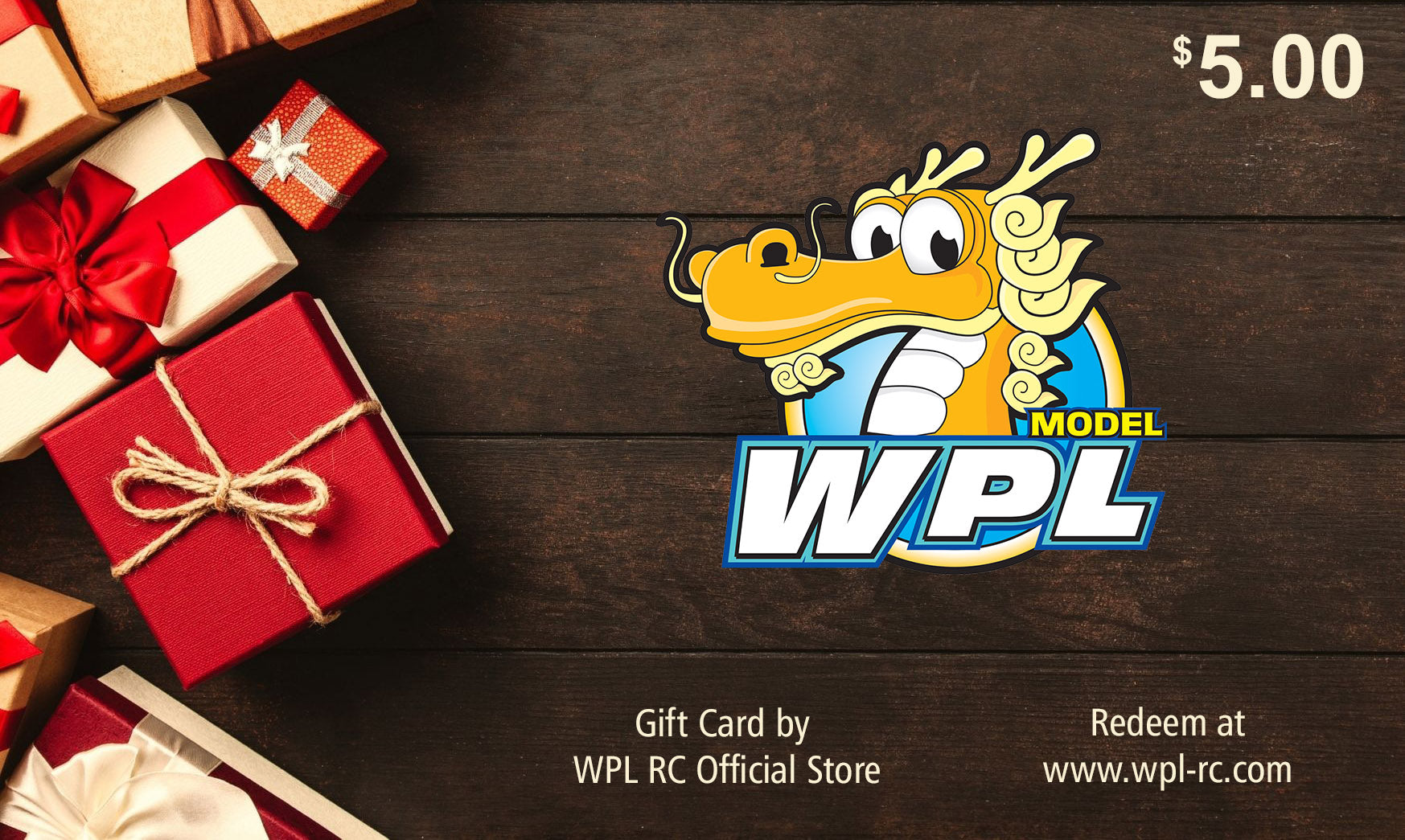 WPL RC Official Gift Card - WPL RC Official Store