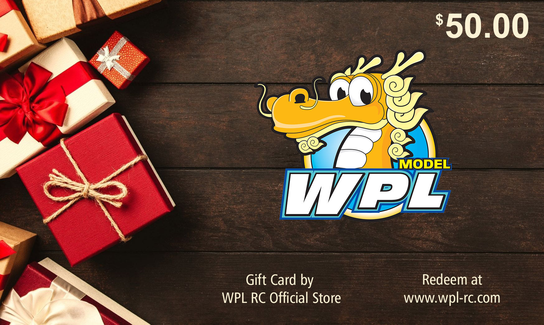 WPL RC Official Gift Card - WPL RC Official Store