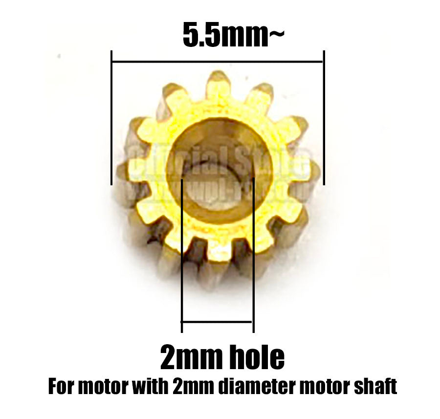 Brass Pinion Gear compatible with D12 Motor & 180 Motor - WPL RC Official Store