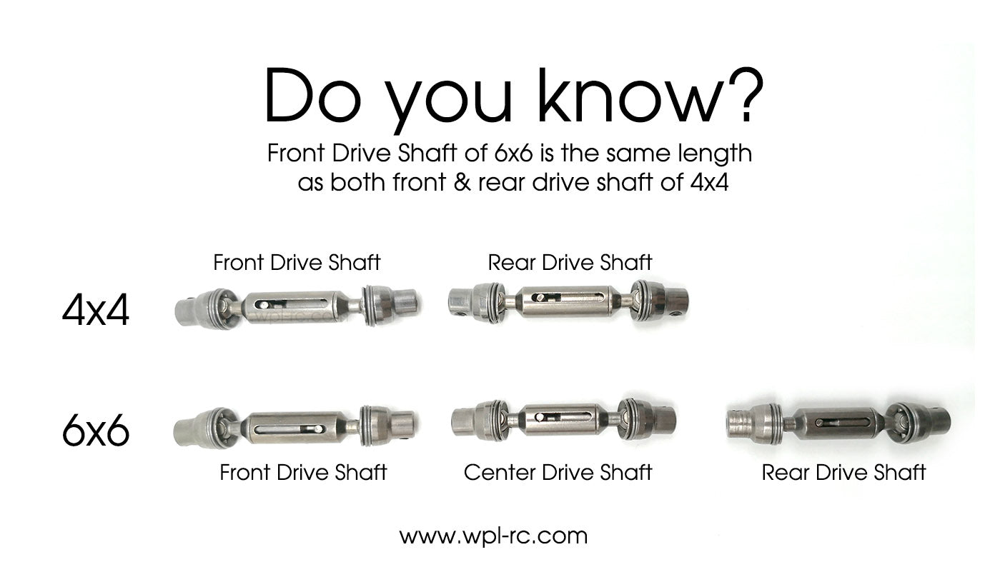 Metal Drive Shaft for 4x4 - WPL RC Official Store
