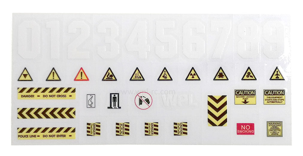 Warning Caution Sticker Decal – WPL RC Official Store