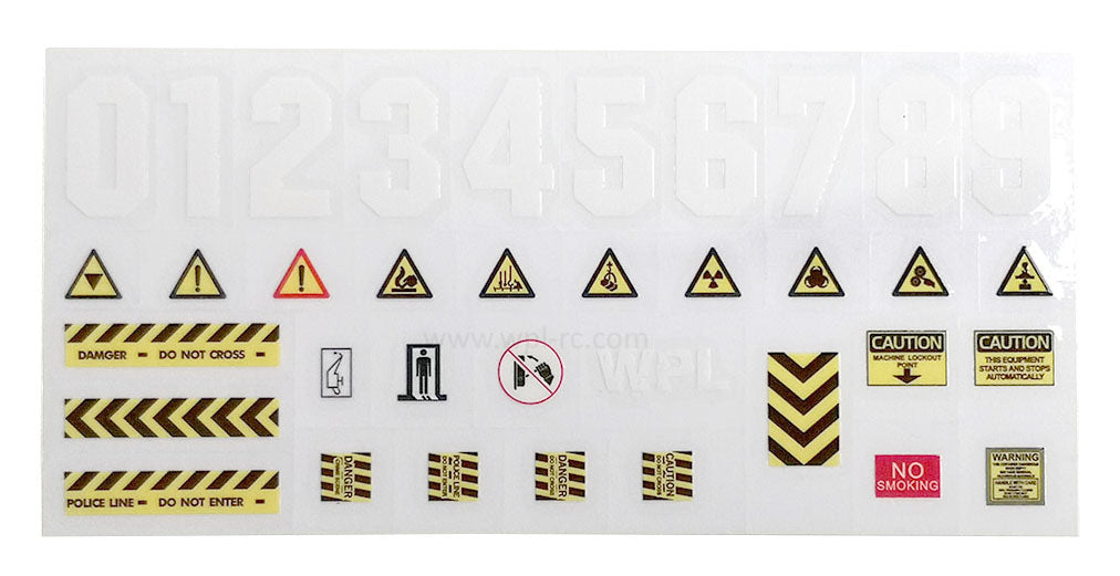 Warning Caution Sticker Decal - WPL RC Official Store